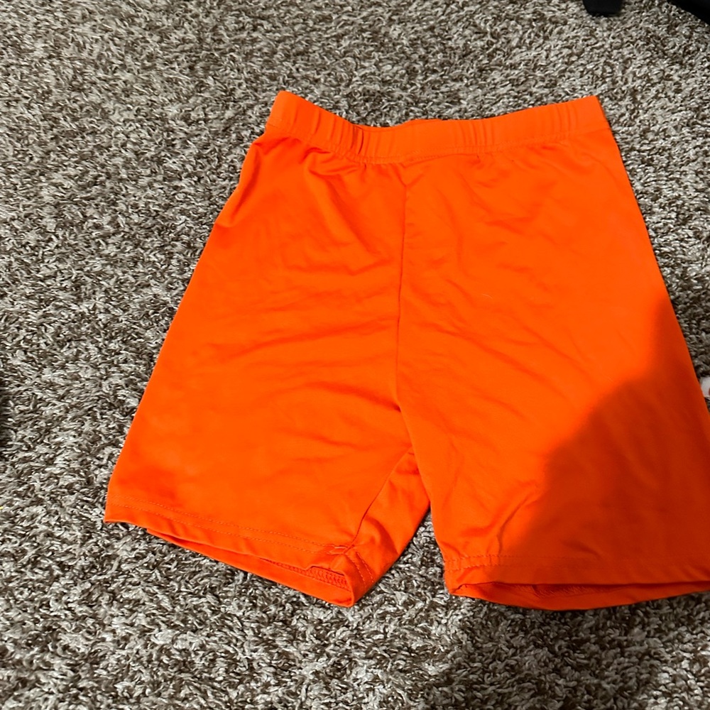 Orange Stretchy Shorts